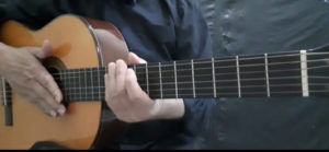 Estudo para combinações dos dedos na mão esquerda no violão